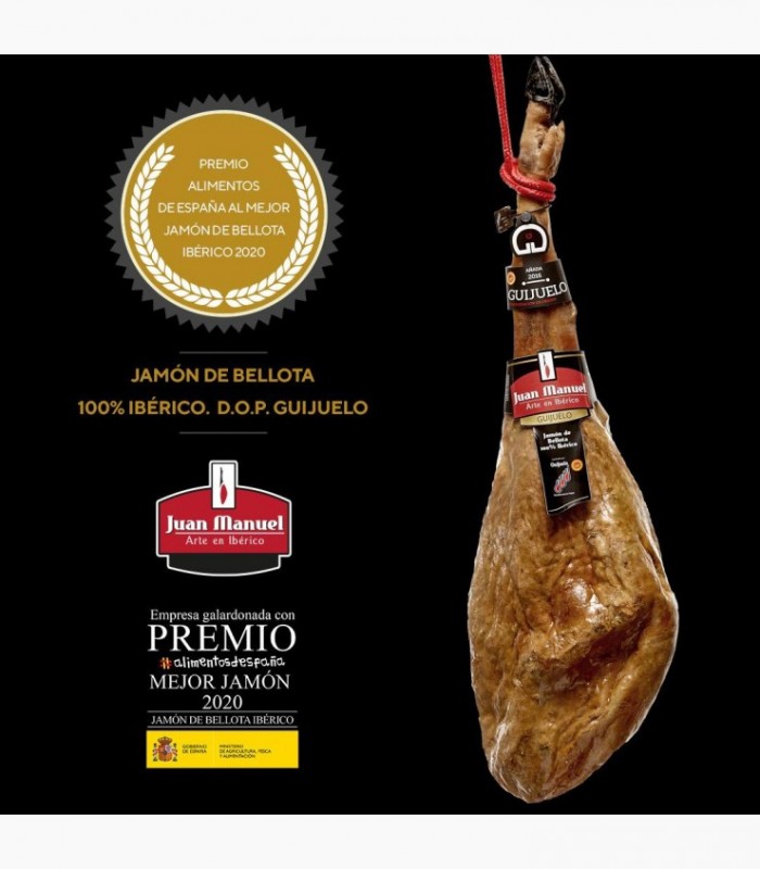 JAMÓN DE BELLOTA IBÉRICO JUAN MANUEL CORTADO A CUCHILLO (100 GR)