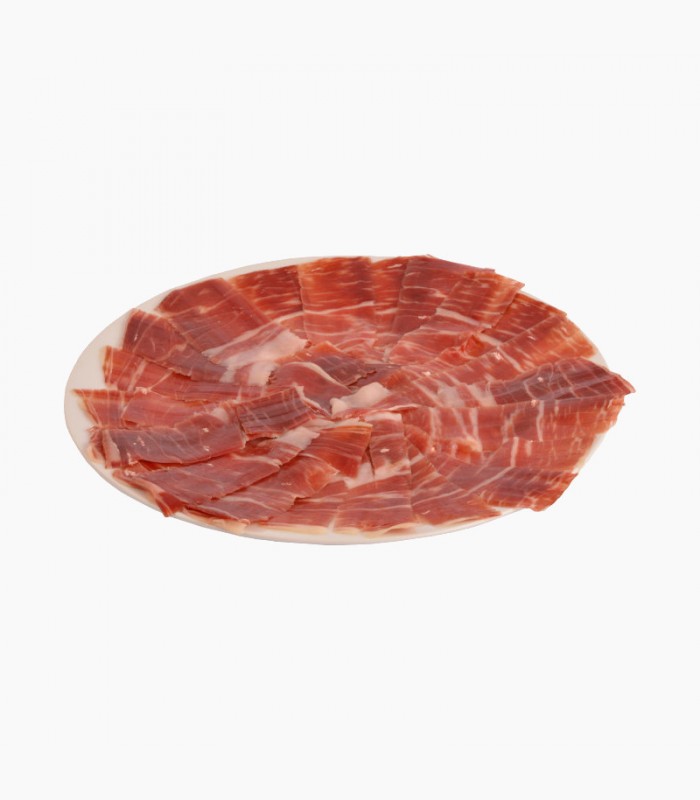 JAMÓN DE BELLOTA IBÉRICO JUAN MANUEL CORTADO A CUCHILLO (100 GR)